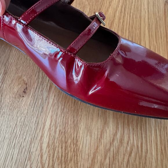 ALOHAS Luke Onix Wine Burgundy Patent Leather Ballet Flat Size 42 US 11-11.5 - Picture 8 of 13